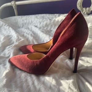 Suede D’Orsay Charlotte Olympia Pumps